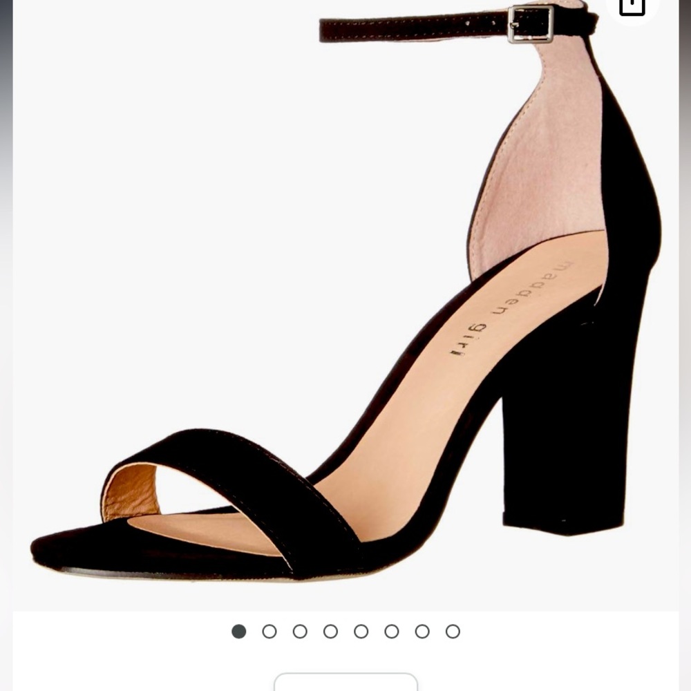 Madden Girl black Beela square heels with ankle strap size 8